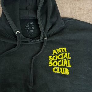 Anti Social Social Club Black and Yellow Hoodie